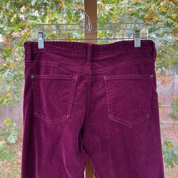 Anthropologie Pilcro Stet Cords Burgundy Tapered Leg Ankle Zip Size 29" - Picture 4 of 7